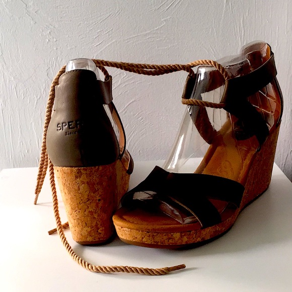 Sperry Olive Wedges - Picture 2 of 7